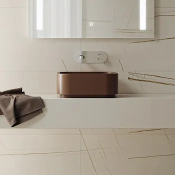 Раковина накладная квадратная Kerasan Hako 40х40хH15, bruno matte 554488