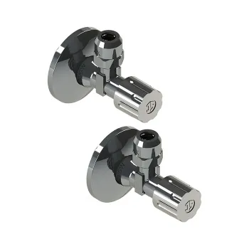 TECEone Угловые вентили (1/2&quot; х 3/8&quot;) с настенными розетками,комплект 2 шт.цвет хром