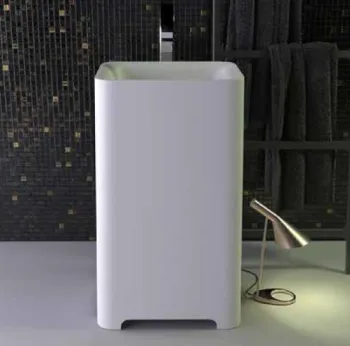 Раковина отдельностоящая Knief Feel 53х43х90 выпуск в пол, белый матовый 0600-022-01 bi matt