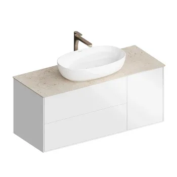 Тумба PLAZA Modern подвесная Kerama Marazzi 120 белый 3 ящика (нов. артикул PLB.M.120.3\WHT.V) PLB.M.120.3\WHT