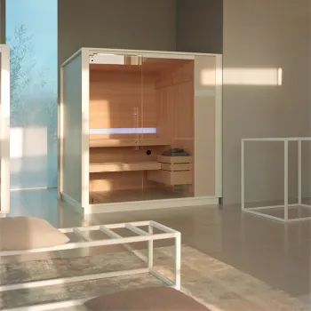 Сауна пристенная Effegibi One S R.H. 214x171xh226, отделка Soft Sand, LO 50 01 0001