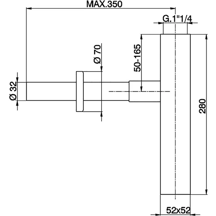 Сифон Cisal 1 1/4, золото ZA00408024