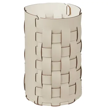 Корзина для мусора ADJ Bottega D22xH35, панна котта/белый 2035.16/10