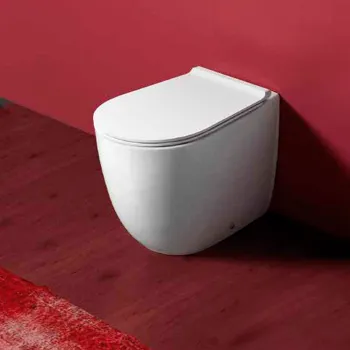 Унитаз напольный приставной безободковыйвысокий Simas Vignoni VI21bi белый