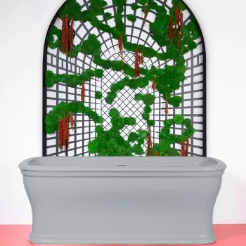 Ванна из искусственного камня Artceram Civitas 180x85 CIW001 34 00 grey acquarello