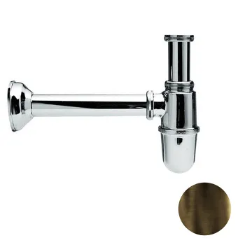 Сифон для раковины Nicolazzi Complementi 1 1/4 без донного клапана, тёмная бронза 5568BDB