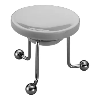 Мыльница настольная керамическая Cisal Arcana белый/хром AR09049021