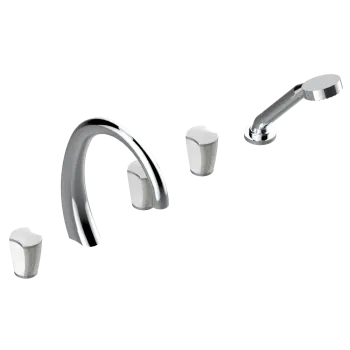 Смеситель на борт ванны THG Porcelain Blanche Decor Platine U2E-A02-1132SG хром