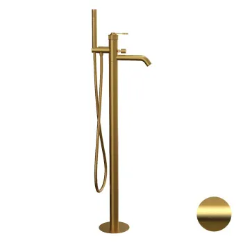 Смеситель для ванны Remer Atelier  напольный золото брашированное AL08BG