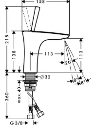 Смеситель для раковины Hansgrohe Puravida 15070400 белый
