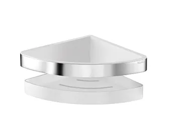 Угловая корзинка для душа Keuco Moll 12757010000 хром\белый