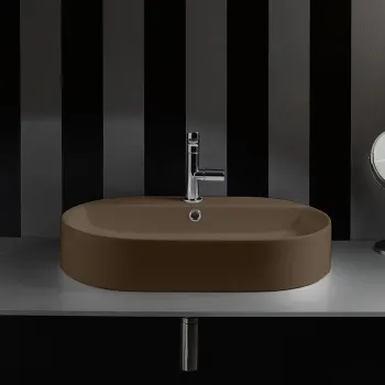 Раковина-чаша Kerasan Ciotola 65х40хh12, с 1отв, с переливом, Bruno matt 028588 Bruno matt *1