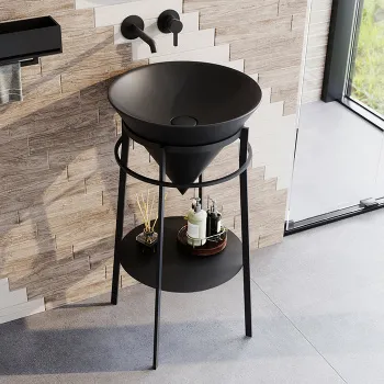 Металлическая структура CONO напольная Kerama Marazzi 44 черная матовая CO.44\BLK.M