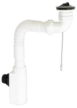 Сливная трубка Nofer гибкая с пластиковым сифоном малым 302А