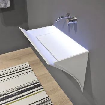 Раковина Antonio Lupi Strappo 83х48х79, без отв., встраиваемая, с Led подсветкой, белый А0002423888