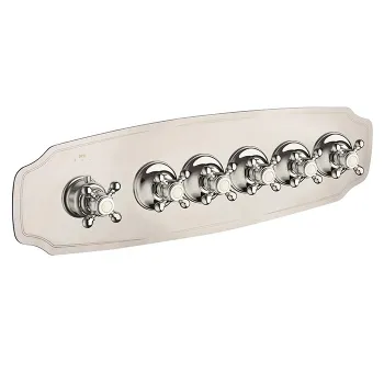 Внешняя часть горизонтальная для термостатического смесителя Carimali Colonial с 5-ю независимыми выходами хром 21054EST/O-CR