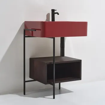 Раковина подвесная Simas Ratio RA75 RUBINO 75 см красный