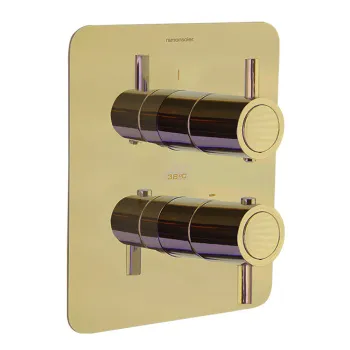 Смеситель для душа Ramonsoler Odisea встраиваемый термостатический на 2 выхода золото 398722SOC