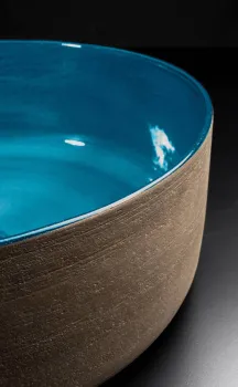 Раковина Terzofoco Sinks Abaco Nero BLU для установки на столешницу размер 420115 мм 0209 TNBL