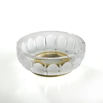 3SC MONTBLANC Мыльница настольная, цвет: прозрачный хрусталь/Polished Brass