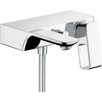 Axor Urquiola Смеситель для ванны, настенный, один источник, без донного клапана, цвет: сталь 114208