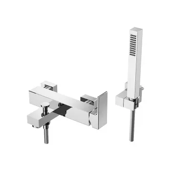 Смеситель для ванны/душа встраиваемый с ручной лейкой Gattoni Kubik, хром 2500/25C0