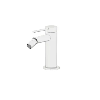 Смеситель для биде Gattoni Circle Two на 1 отверстие, с донным клапаном, bianco opaco 9150/91BO
