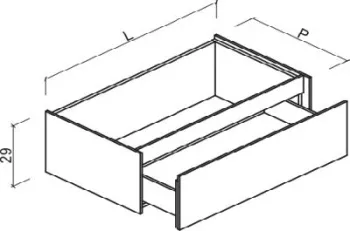 Тумба для ванной Brenta Fly 120 см подвесной дерево 1 ящик (FL410.120.49.W)