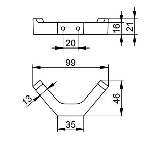 Крючок Keuco Edition 11 11115290000 двойной, красное золото шлифованное