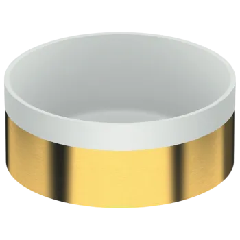 Раковина накладная 37 см Remer RB902BG золото брашированное