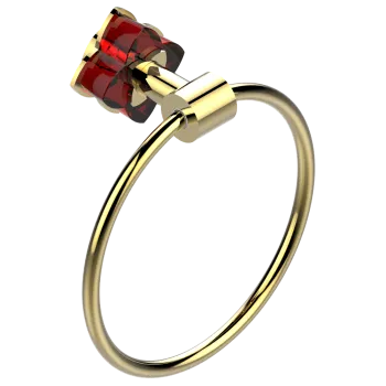 Полотенцедержатель THG Petale De Cristal Rouge U6C-F01-504N полированное золото