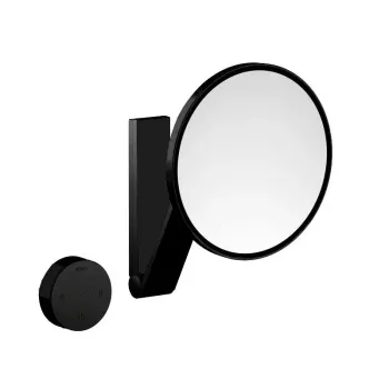 Косметическое зеркало с подсветкой Keuco Ilook_move 21 17612139002 увеличение х5, хром черный шлифованный