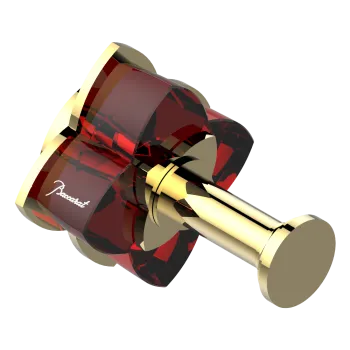 Крючок одинарный THG Petale De Cristal Rouge U6C-F01-517 полированное золото