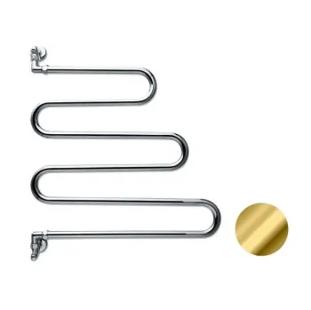 Полотенцесушитель водяной Margaroli Vento 405GO 70.5x60 золото