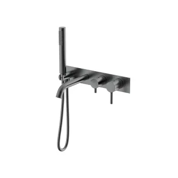 Смеситель для ванны NEMO Round Смеситель встраиваемый для ванны BRUSH GUN METAL NM-2353BGM