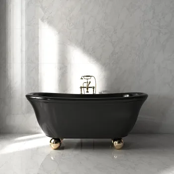 Ванна из искусственного камня Devon&Devon Aurora 171x87 AURBIJOTMCGLO nero/nero