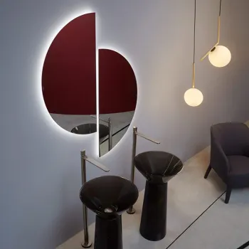 Зеркало Antonio Lupi SPICCHIO 90х180х2.5, полукруглое, на раме, с блестящей кромкой А0002474943