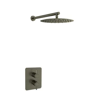 Смеситель для душа Ramonsoler Odisea встраиваемый термостат на 1 выход с тропическим душем joya графит K5924023GR