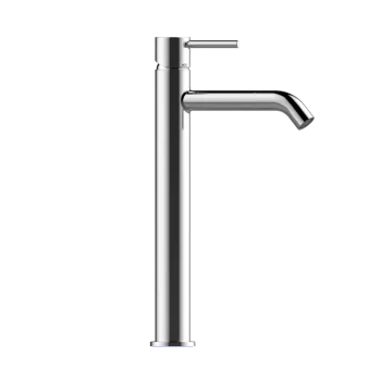 Смеситель высокий для раковины Bossini Teo T излив 14.5см с донным клапаном. гибкая подводка. хром