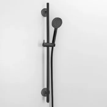 Душевой гарнитур Almar ручная лейка Posh, шланг 150, штанга 100, черный металл брашированный pvd E144065.AB