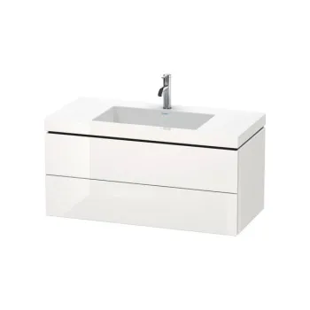 Тумба с раковиной Duravit L-Cube 100 LC6928O2222 подвесная Белый глянец