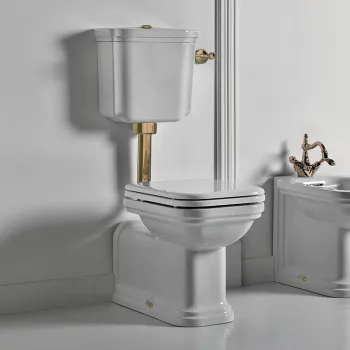 Бачок для унитаза Kerasan Waldorf для монтажа с низкой трубой, без трубы и механизма слива, белый 418201