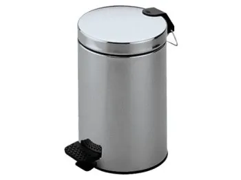 Ведро для мусора Keuco Plan 4988010000 с крышкой и педалью, 5 л, хром finish