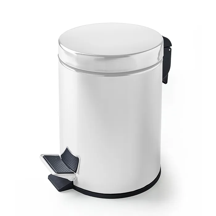 3SC Metal Tonda Ведро 5 л. 22,5x30,5xh33,5 см, с педалью, с крышкой и механизмом softclose, цвет: белый матовый MET65ABO