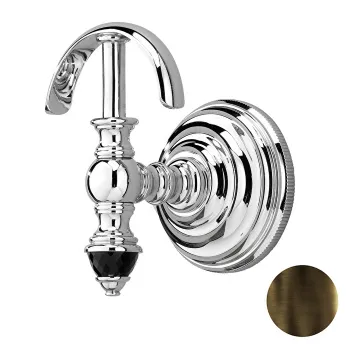 Крючок вешалка Devon&Devon Black Diamond декоративные элементы черного, крючка бронза BLKD522BR