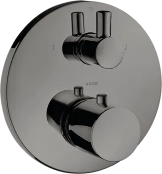 Axor Uno Смеситель для душа, встраиваемый, термостат , 2 потребителя, внешняя часть, цвет: черный хр