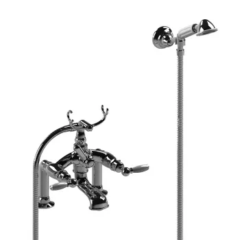 Смеситель на борт ванны Stella Italica Leve на 2 отверстия 3274RG305/6 с ручным душем, хром IL 02205 CR00