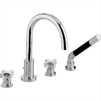 Смеситель на борт ванны Cisal Barcelona на 4 отверстия,излив 210 мм, хром BA00026021