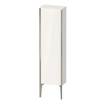 Duravit XViu Шкаф подвесной 1330x400x240мм, с 1 дверью, 3 стеклянными полками (петли справа), цвет: белый глянцевый/champagne matt