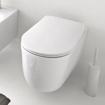 Унитаз подвесной Kerasan Nolita 531401 с креплениями WB9N, белый глянцевый